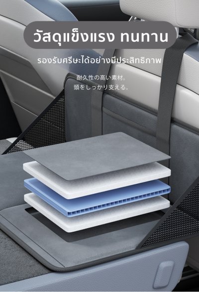 The Camp แผ่นเสริมรองนอนภายในรถยนต์ ใช้งานได้ทุกรุ่น พับเก็บสะดวก พื้นเรียบนอนสบาย