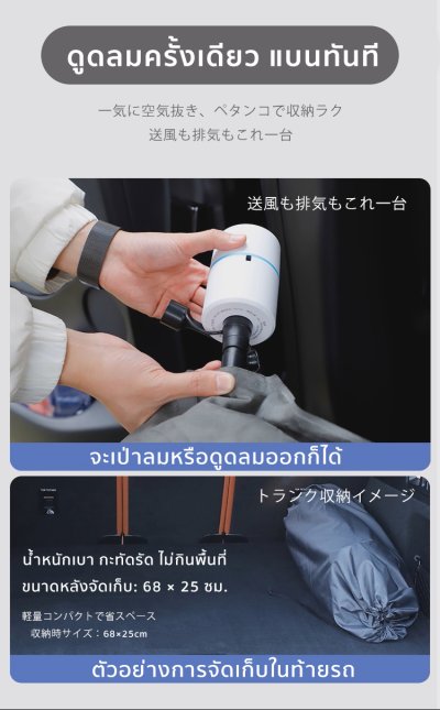 The Camp ที่นอนเป่าลมอัตโนมัติ Omoda C5 EV เตียงเสริมในรถ ดีไซน์พรีเมียม