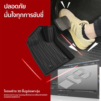 The Camp ชุดพรมยางปูพื้น รุ่น Nano Performance - TPE Series สำหรับ  BYD ATTO 3