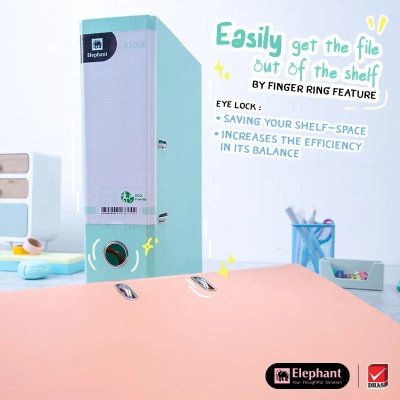 Elephant 2100F/A4 แฟ้มปกกันน้ำ สันกว้าง 3 นิ้ว