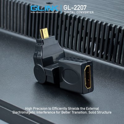 GLINK รุ่น GL-2207 Converter Micro HDMI TO HDMI คอนเวอร์เตอร์ พับงอได้ GL2207