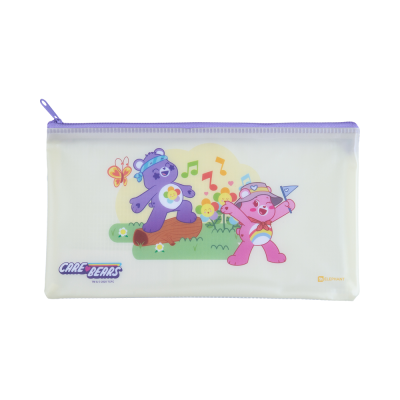 Elephant Care Bears Pastel No.M กระเป๋าซิปพลาสติก คละสี คละลาย