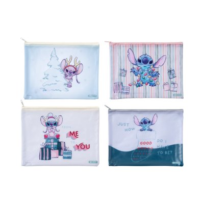 Elephant Stitch A5 กระเป๋าซิปพลาสติก คละสี คละลาย