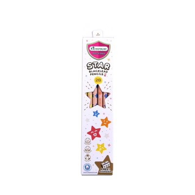 Masterart ดินสอดำแฟนซี Blacklead Pencil 2B No.6 Star + กบเหลา 1 กล่อง 12 แท่ง