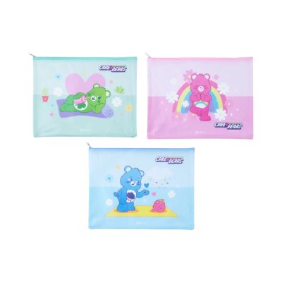 Elephant Care Bears Pastel กระเป๋าซิปพลาสติก A4 คละสี คละลาย 392x250 mm.