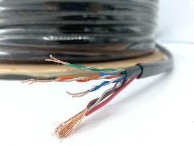 สายแลน GLINK รุ่น GLG5009 Gold CAT5E UTP Cable + Power Wire (305m/Box) Outdoor (GLG-5009 Gold) สีดำ (แท้ศูนย์)