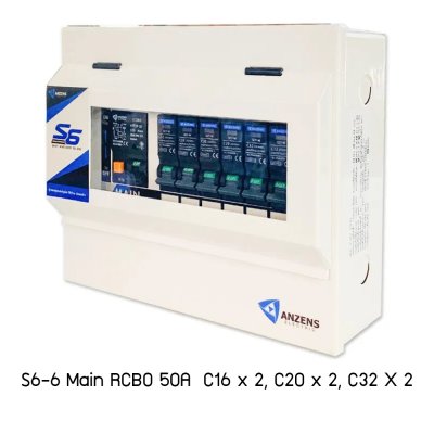 Anzens S6 Series Distribution Box Consumer Unit RCBO ตู้คอนซูมเมอร์ยูนิท