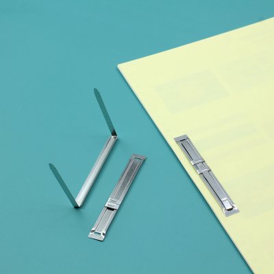 Elfen 01 Metal Paper Fastener Gold ลิ้นแฟ้มโลหะ 8 cm. 50ชิ้น/กล่อง