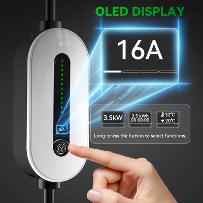 Gocean A8, A8 Pro EV Charging Portable 3.5KW With 3.5m Cable Type 2 Schuko ที่ชาร์จรถไฟฟ้าพกพา