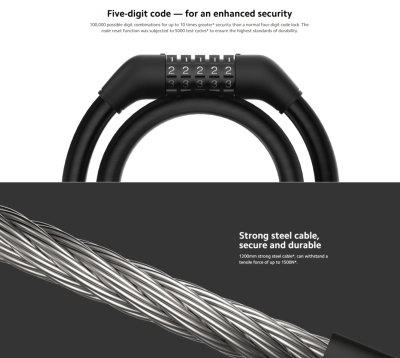 Xiaomi Electric Scooter Cable Lock สายเคเบิลล็อกสกู๊ตเตอร์