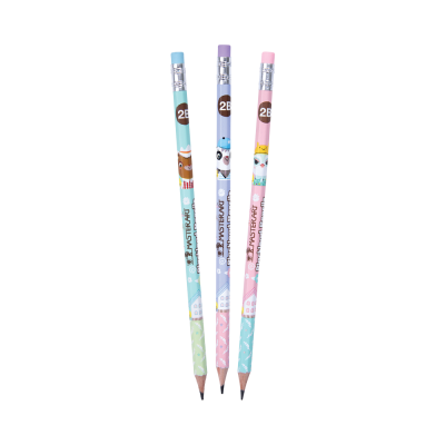 ยกกล่อง 12 ชิ้น Masterart ดินสอดำแฟนซี Blacklead Pencil 2B No.1 Happy Life 1 ถุง 4 แท่ง