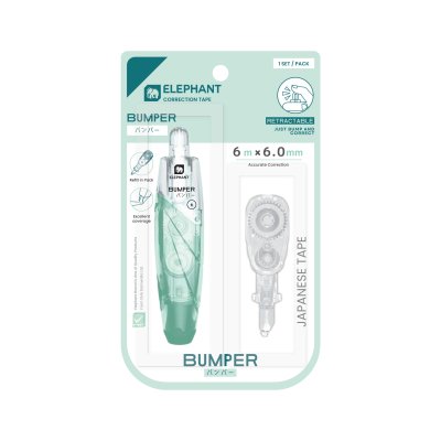 ยกกล่อง 12 ชิ้น Elephant ไส้เติมเทปลบคำผิด Bumper Correction Tape 6mm X 6M