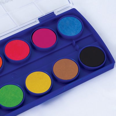 Masterart สีน้ำก้อน 12 สี พร้อมพู่กัน กล่องพลาสติก