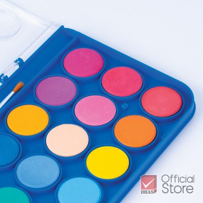 Masterart สีน้ำก้อน 24 สี พร้อมพู่กัน กล่องพลาสติก