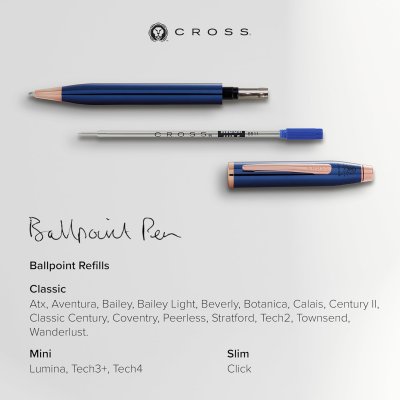 Cross Ballpoint Pen Refill Medium ไส้ปากกาลูกลื่นหมึกน้ำเงิน 0.7 mm.