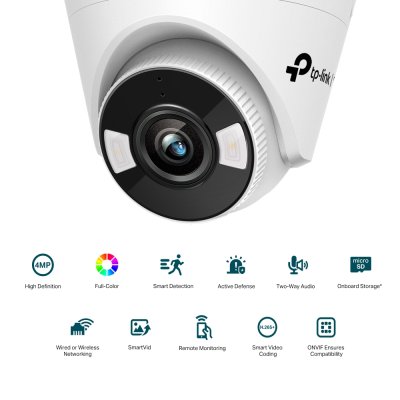 TP Link VIGI C440-W 4mp Two way Audio Full Color WiFi Outdoor Network Camera กล้องวงจรปิด