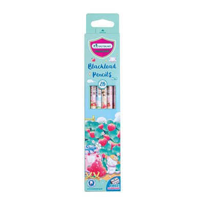 Masterart ดินสอดำแฟนซี Blacklead Pencil 2B No.4 Sweet Cat + กบเหลา 1กล่อง / 12แท่ง
