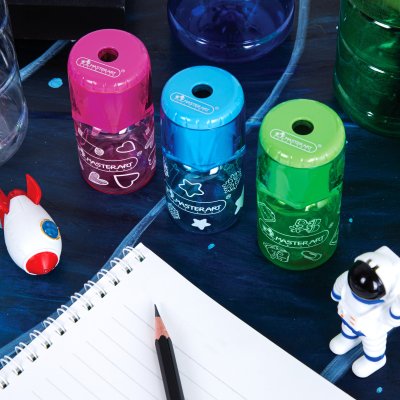 ยกกล่อง 12 ชิ้น Masterart กบเหลาดินสอ No.24 แบบขวด คละสี