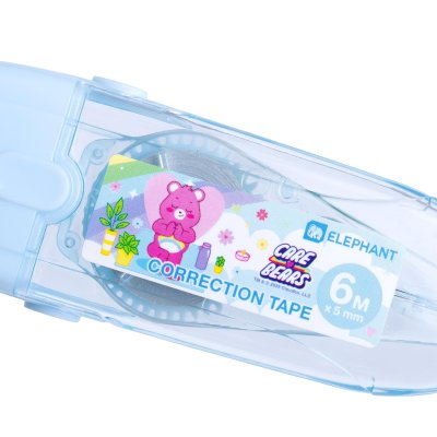 Elephant Care Bears Pastel เทปลบคำผิด + ใส้เติมเทปลบคำผิด 6M X 5mm คละสี คละลาย