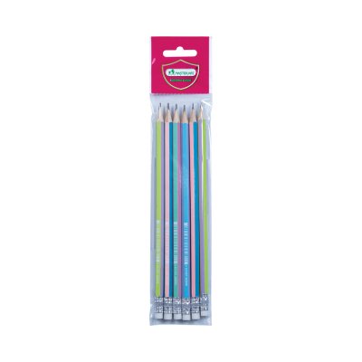 ยกกล่อง 12 ชิ้น Masterart ดินสอดำ Blacklead Pencil HB,Ribbon,Pastel 1 ถุง 6 แท่ง คละสี คละลาย