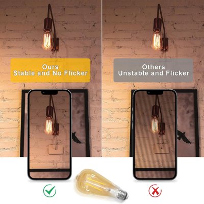 ยกลัง 40 ชิ้น Alva LED Filament Bulb 6W E27 2700K 800Lumen 240V หลอดไฟวินเทจ