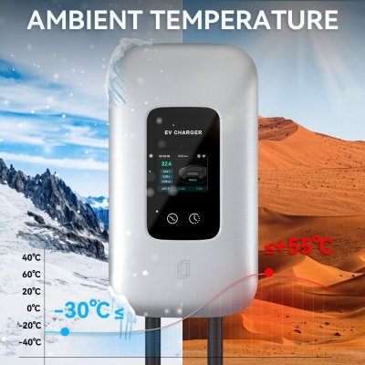 Gocean L6 Pro EV Charging Station WiFi 1Phase 7Kw 32A With 5M Cable Type 2 ที่ชาร์จรถไฟฟ้าพกพา
