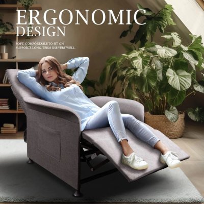 AMO Design Electric Sofa A1 โซฟาไฟฟ้าขนาด 1 ที่นั่งปรับเอนนอนได้ สีเทา