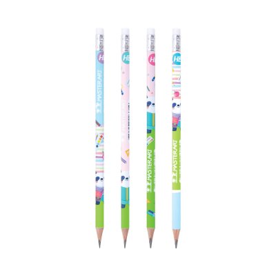 ยกแพ็ค 12 กล่อง Masterart ดินสอดำแฟนซี Blacklead Pencil HB No.4 Panda + กบเหลา 1 กล่อง 12 แท่ง