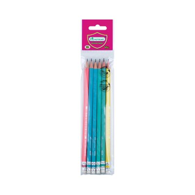 ยกกล่อง 12 ชิ้น Masterart ดินสอดำ Blacklead Pencil HB,Ribbon,Pastel 1 ถุง 6 แท่ง คละสี คละลาย