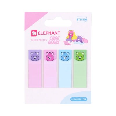 Elephant Care Bears Pastel Index Notes กระดาษโน๊ต คละสี คละลาย