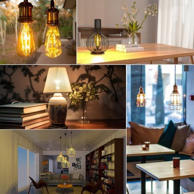 ยกลัง 40 ชิ้น Alva LED Filament Bulb 6W E27 2700K 800Lumen 240V หลอดไฟวินเทจ