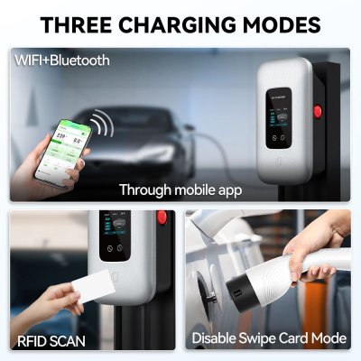 Gocean L6 Pro EV Charging Station WiFi 1Phase 7Kw 32A With 5M Cable Type 2 ที่ชาร์จรถไฟฟ้าพกพา