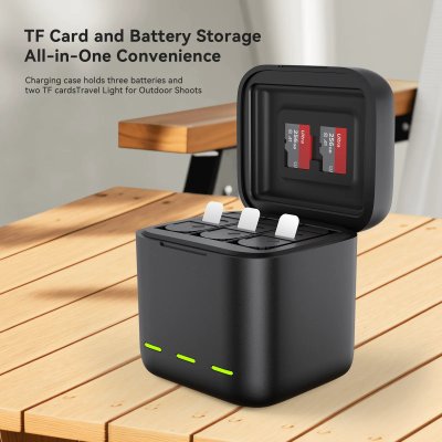 Telesin GoPro Charger Battery Box 3 Channel For Hero 13 12 11 10 9 แท่นชาร์จแบตโกโปร