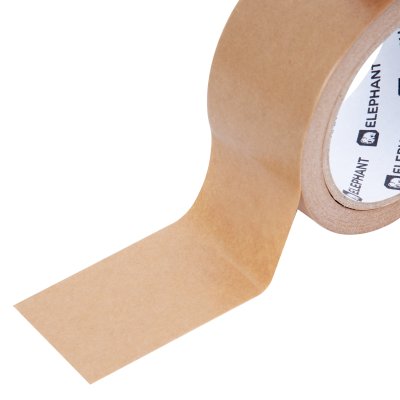 ยกแพ็ค 6 ชิ้น Elephant Tape เทปกระดาษกาวในตัว 48มม x 25หลา เทปปิดกล่องไร้เสียง