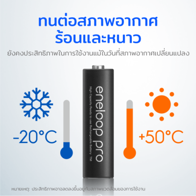 Panasonic Eneloop Pro Rechargeable 2550mAh Ni-MH Battery AA 1.2V 1แพ็ค 4ก้อน