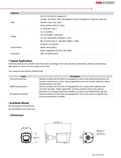 Hikvision Network Camera IP รุ่น DS-2CD1023G2-LIU 2.8MM กล้องวงจรปิดมีไมค์ในตัว สีขาว Hikvision Network Camera IP รุ่น DS-2CD1023G2-LIU 2.8MM กล้องวงจรปิดมีไมค์ในตัว สีขาว