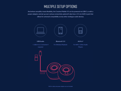 Creative Pebble V3 Desktop Speaker ลำโพงคอมพิวเตอร์