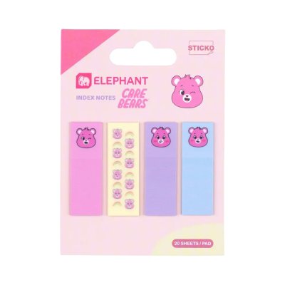 Elephant Care Bears Pastel Index Notes กระดาษโน๊ต คละสี คละลาย