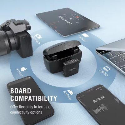 Fifine M9 Dual Wireless Mic With Charging Case ไมโครโฟนไร้สายแบบพกพา มาพร้อมเคสชาร์จในตัว