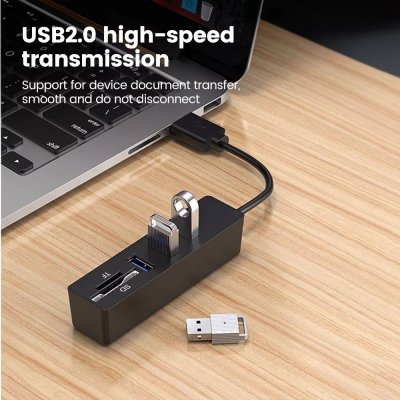 Nubwo NCR-100 Usb Hub + Card Reader ยูเอสบี ฮับ