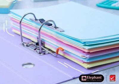 Elephant 2100F/A4 แฟ้มปกกันน้ำ สันกว้าง 3 นิ้ว