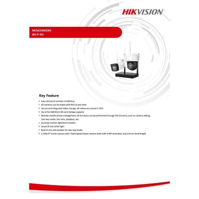 Hikvision NKS422W03H, NKS424W03H EasyLink Wifi Kit Bullet + PTDome กล้องวงจรปิด พร้อมเครื่องบันทึก Hikvision NKS422W03H, NKS424W03H EasyLink Wifi Kit Bullet + PTDome กล้องวงจรปิด พร้อมเครื่องบันทึก