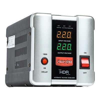 Zircon HDR Stabilizer 1000VA/800W เครื่องปรับแรงดันไฟฟ้าอัตโนมัติ Zircon HDR Stabilizer 1000VA/800W เครื่องปรับแรงดันไฟฟ้าอัตโนมัติ