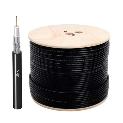 Link CB-0106AP RG6 OUTDOOR 95% SHIELD,Black PE 500m สาย RG6 ภายนอก