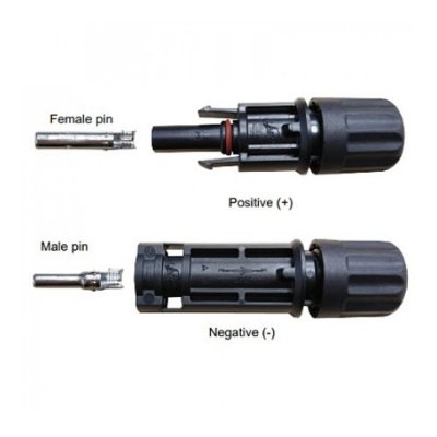 Link CB-1002A MC4 Connector Pair 1500V, TUV Standard Male and Female ขั้วต่อสายไฟโซล่าเซลล์