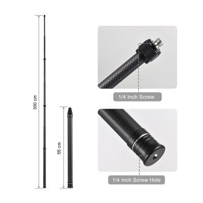 Shoot Insta360 Monopod 3m Cabon ไม้เซลฟี่ อุปกรณ์เสริมกล้องอินสตา360