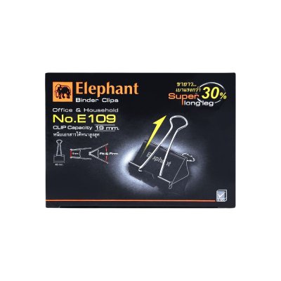Elephant คลิปดำหนีบกระดาษ No.112/110/109/108
