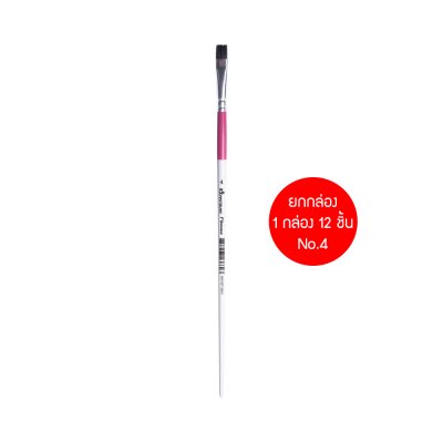 ยกกล่อง 12 ชิ้น Masterart พู่กัน ฟลอเรนซ์ พู่กันหัวแบน อเนกประสงค์ เบอร์ 1,2,4,6,8,10,12,14,16,18,20,22,24