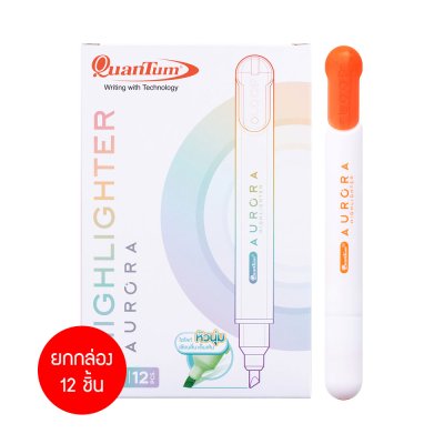 ยกกล่อง 12 ชิ้น Quantum Aurora Highlighter ปากกาเน้นข้อความ 2-4 mm.
