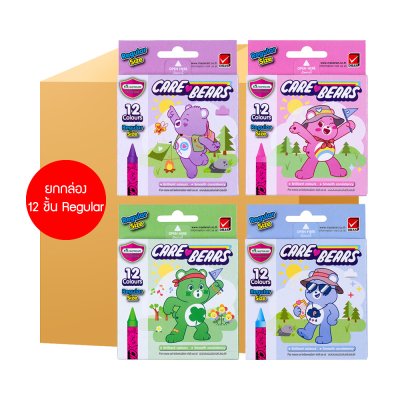 ยกกล่อง 12 ชิ้น  Masterart Care Bears Pastel สีเทียน 12 สี คละสี